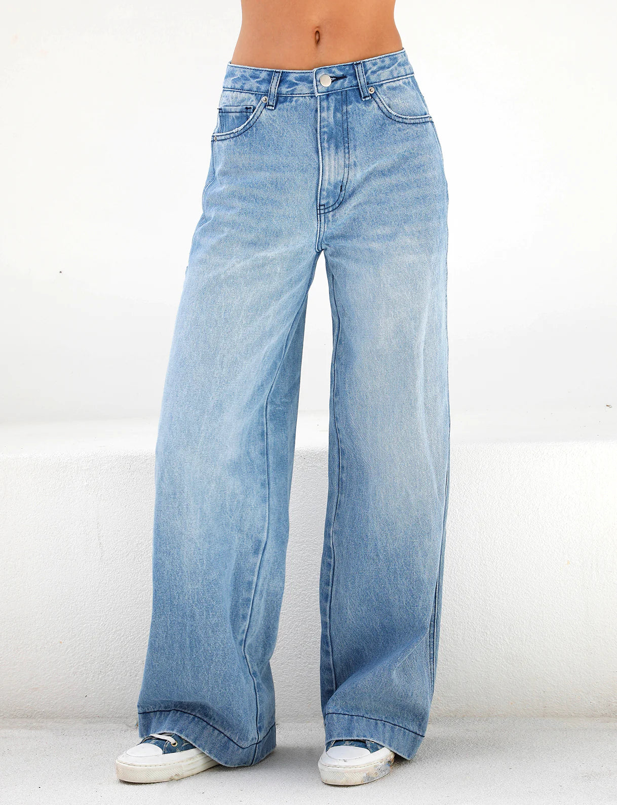 Lockere Jeans mit hoher Taille