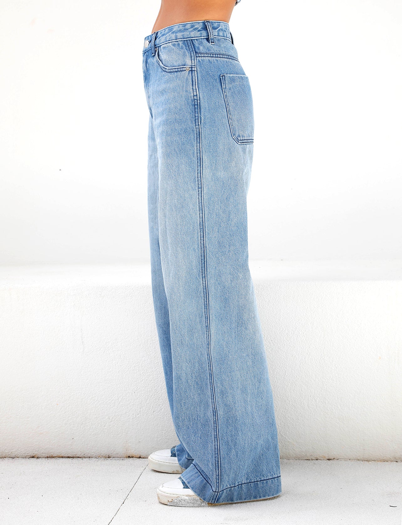 Lockere Jeans mit hoher Taille