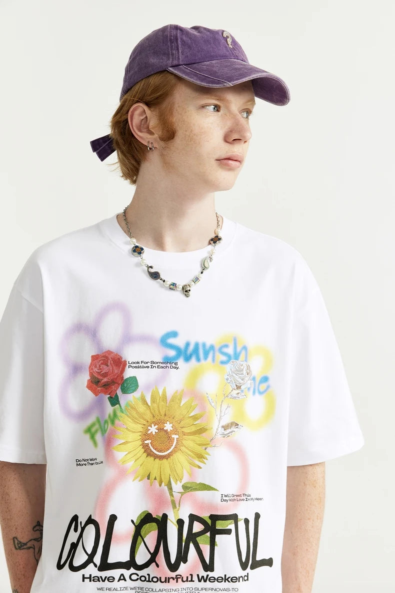 Graffiti Sonnenblumen T-Shirt