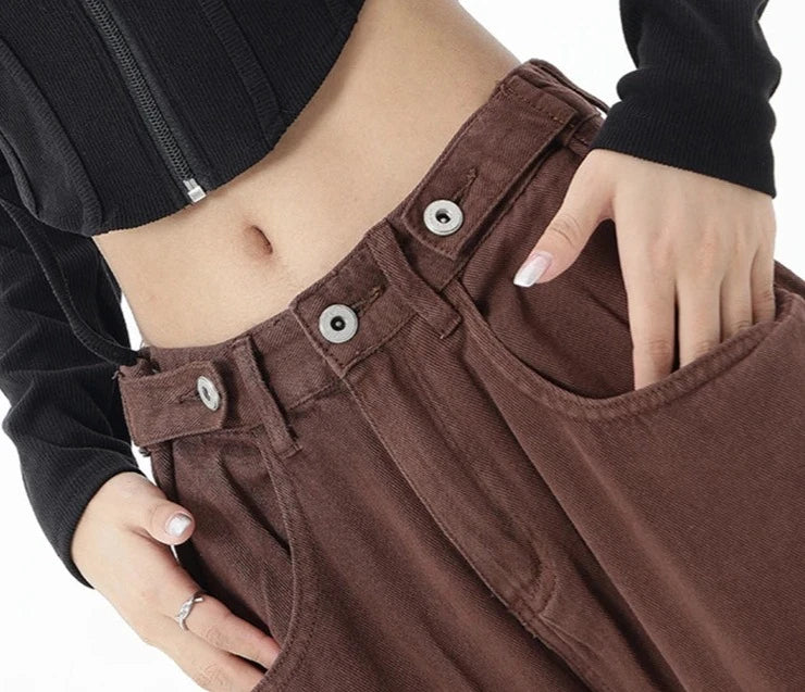 Lässige Jeans mit hoher Taille