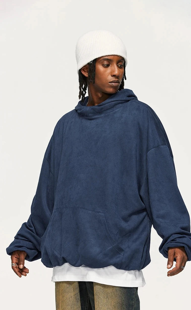 Marineblauer Hoodie in Übergröße