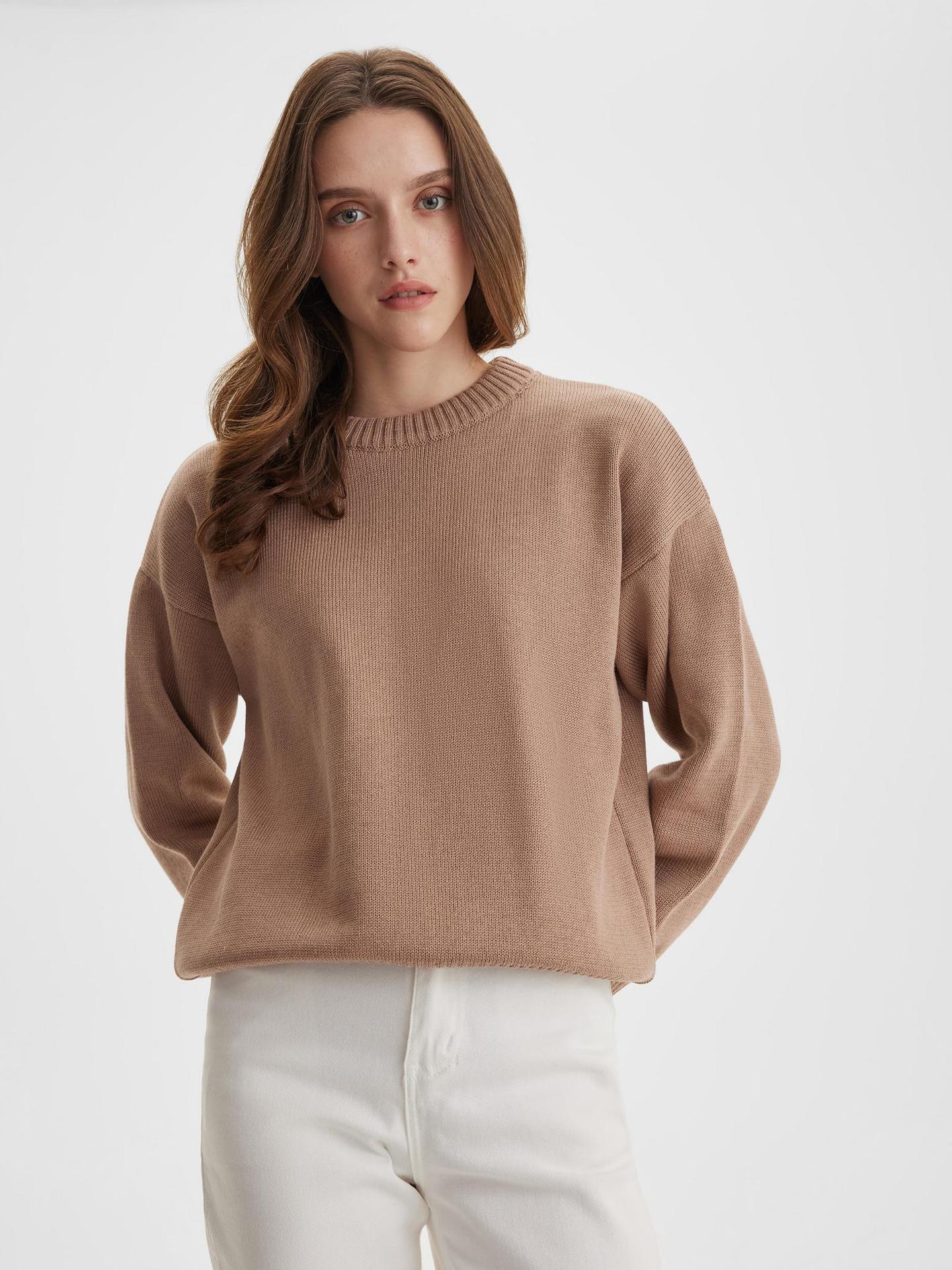 Klassischer Rundhals Pullover