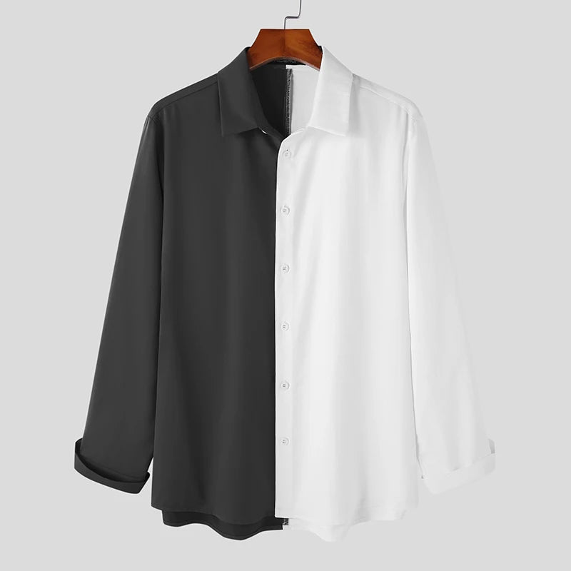 Revers Langarmshirt mit Knöpfen und Hose