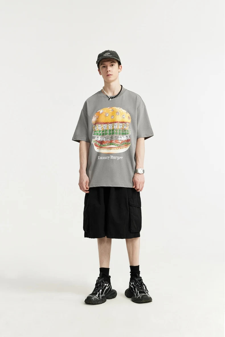 T-Shirt mit Hamburger Aufdruck