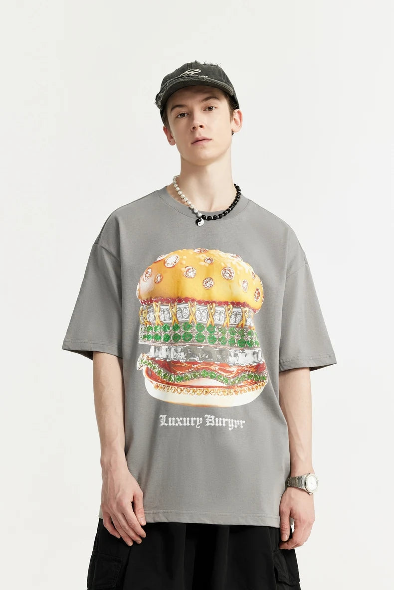 T-Shirt mit Hamburger Aufdruck