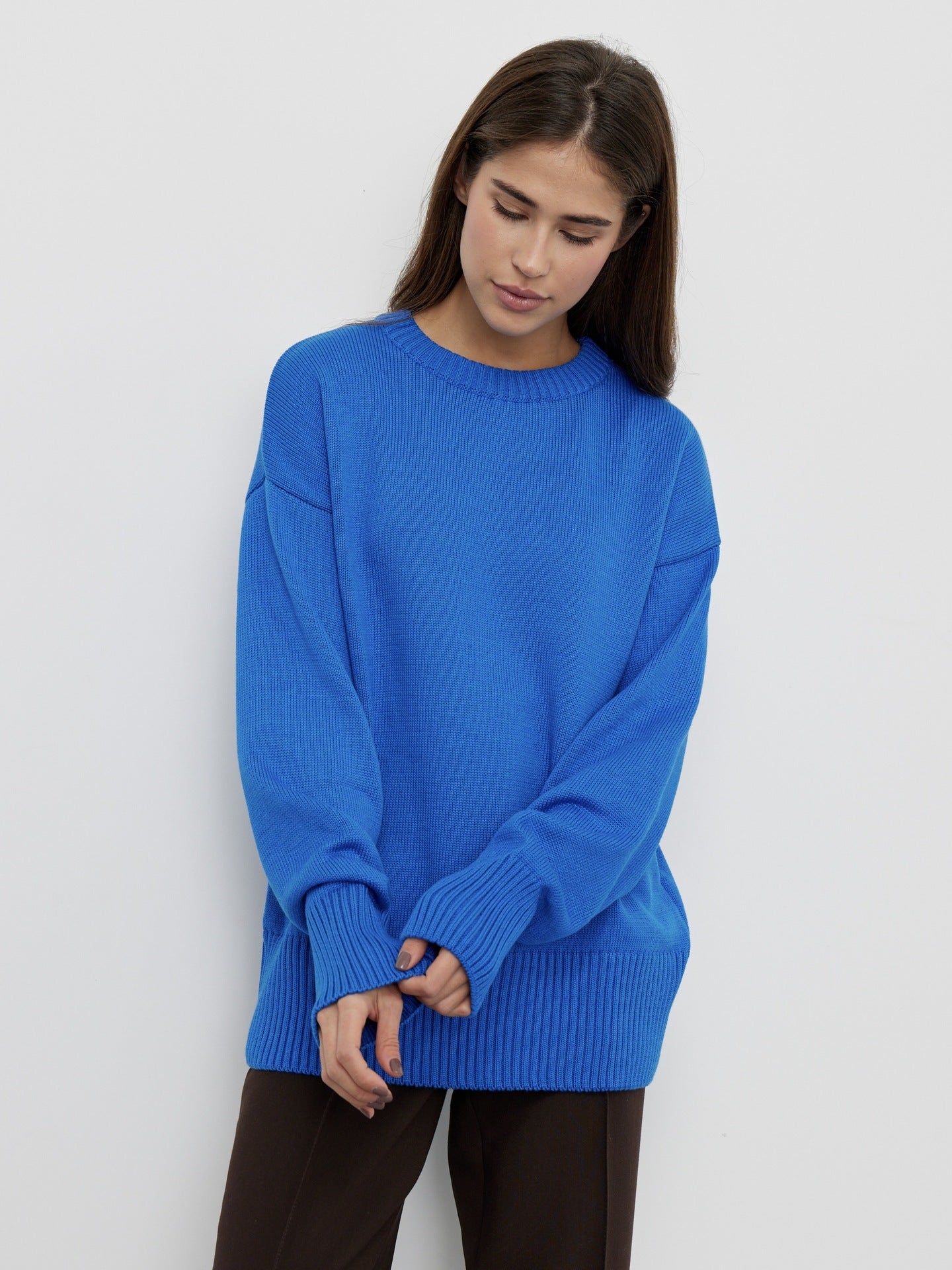 Klassischer Rundhals Pullover