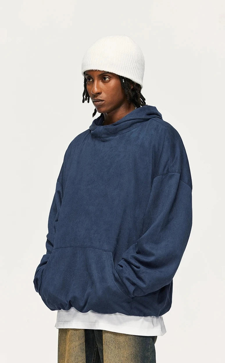 Marineblauer Hoodie in Übergröße