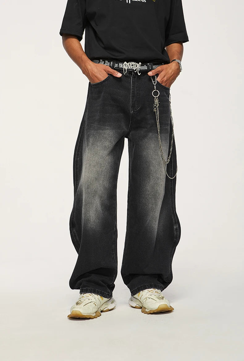 Jeans mit weitem Bein