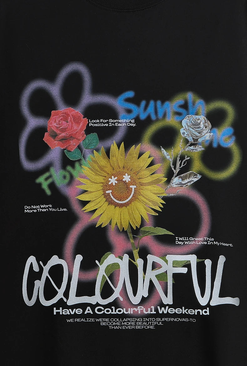 Graffiti Sonnenblumen T-Shirt