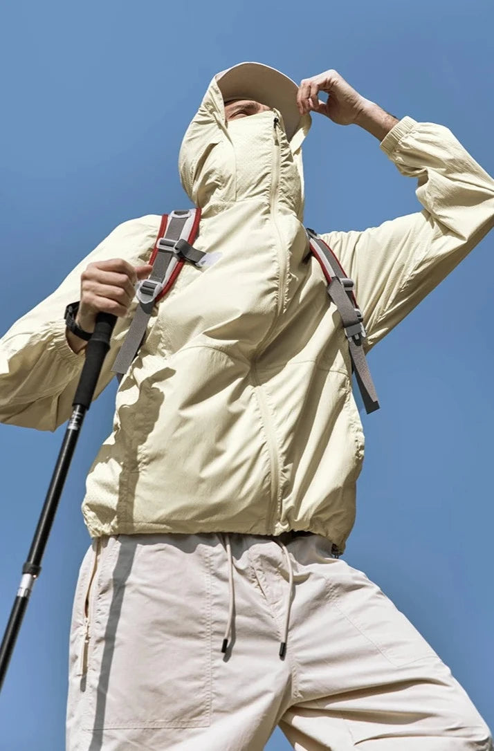 Sommer Atmungsaktiv Outdoor Wandern Kapuzenjacke