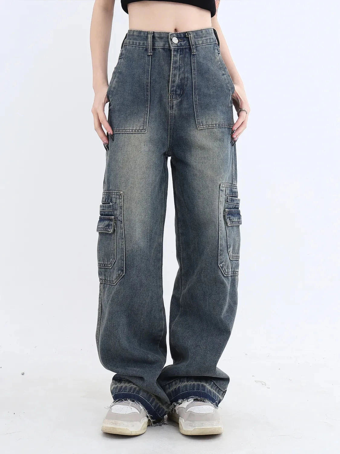 Vintage Jeans mit hoher Taille