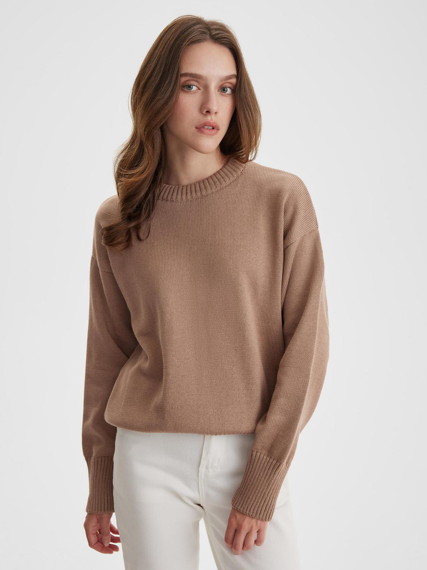 Klassischer Rundhals Pullover