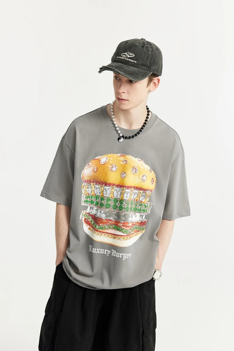 T-Shirt mit Hamburger Aufdruck