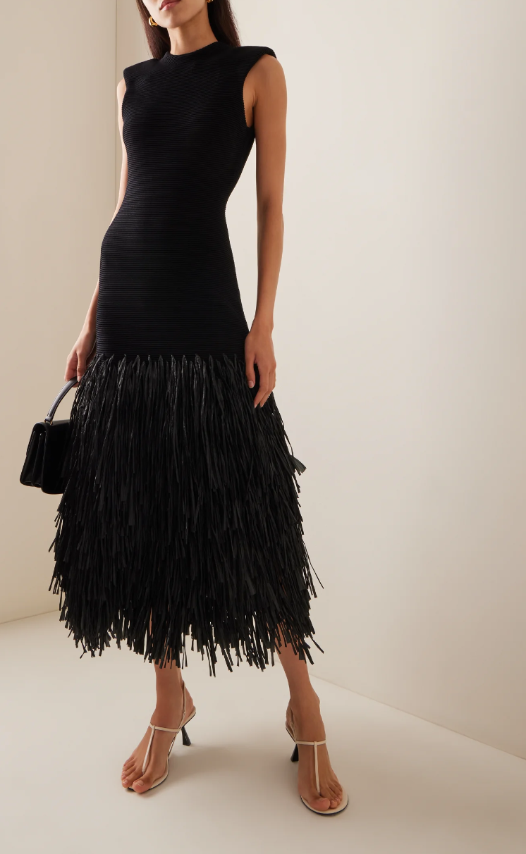 Rushes – Schwarzes Midikleid