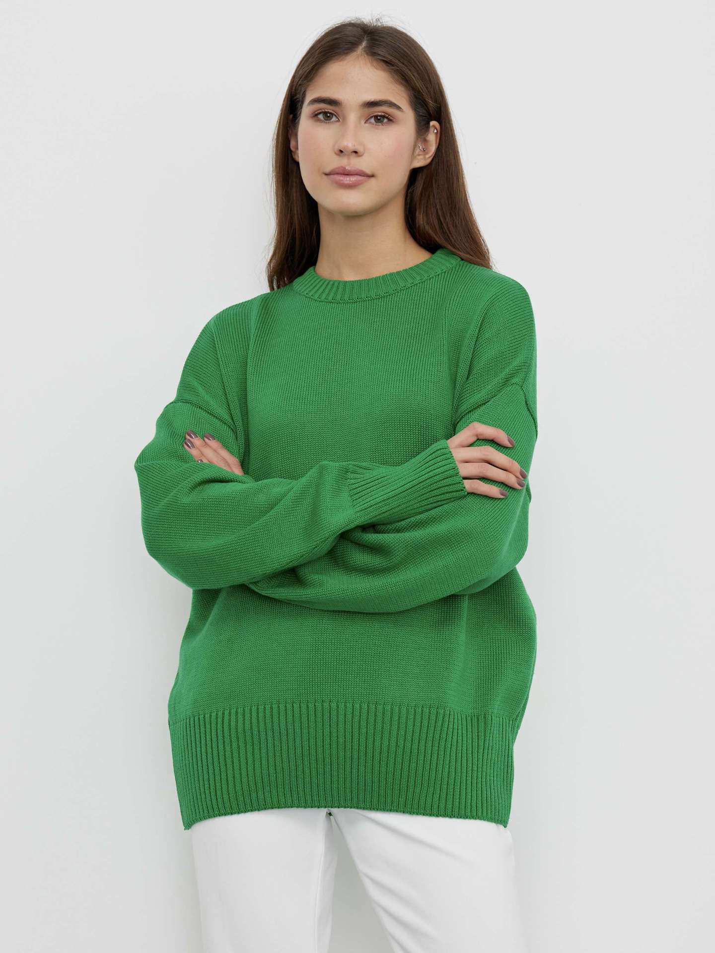 Klassischer Rundhals Pullover