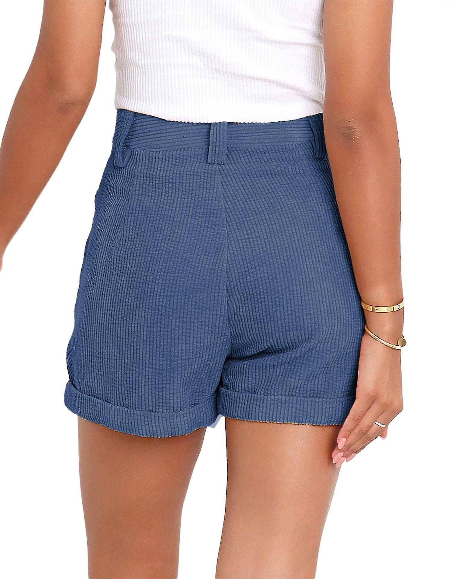 Cordshorts mit hoher Taille