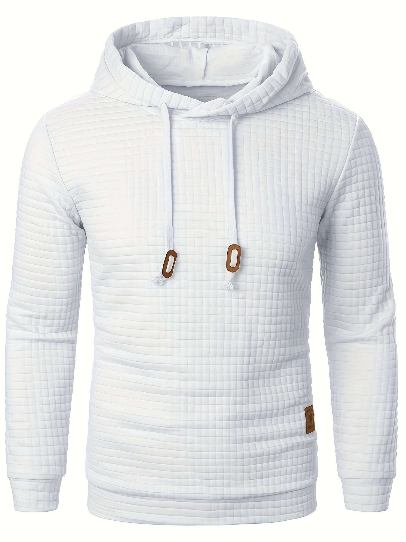 Bequemer Langarm Hoodie mit Waffelmuster