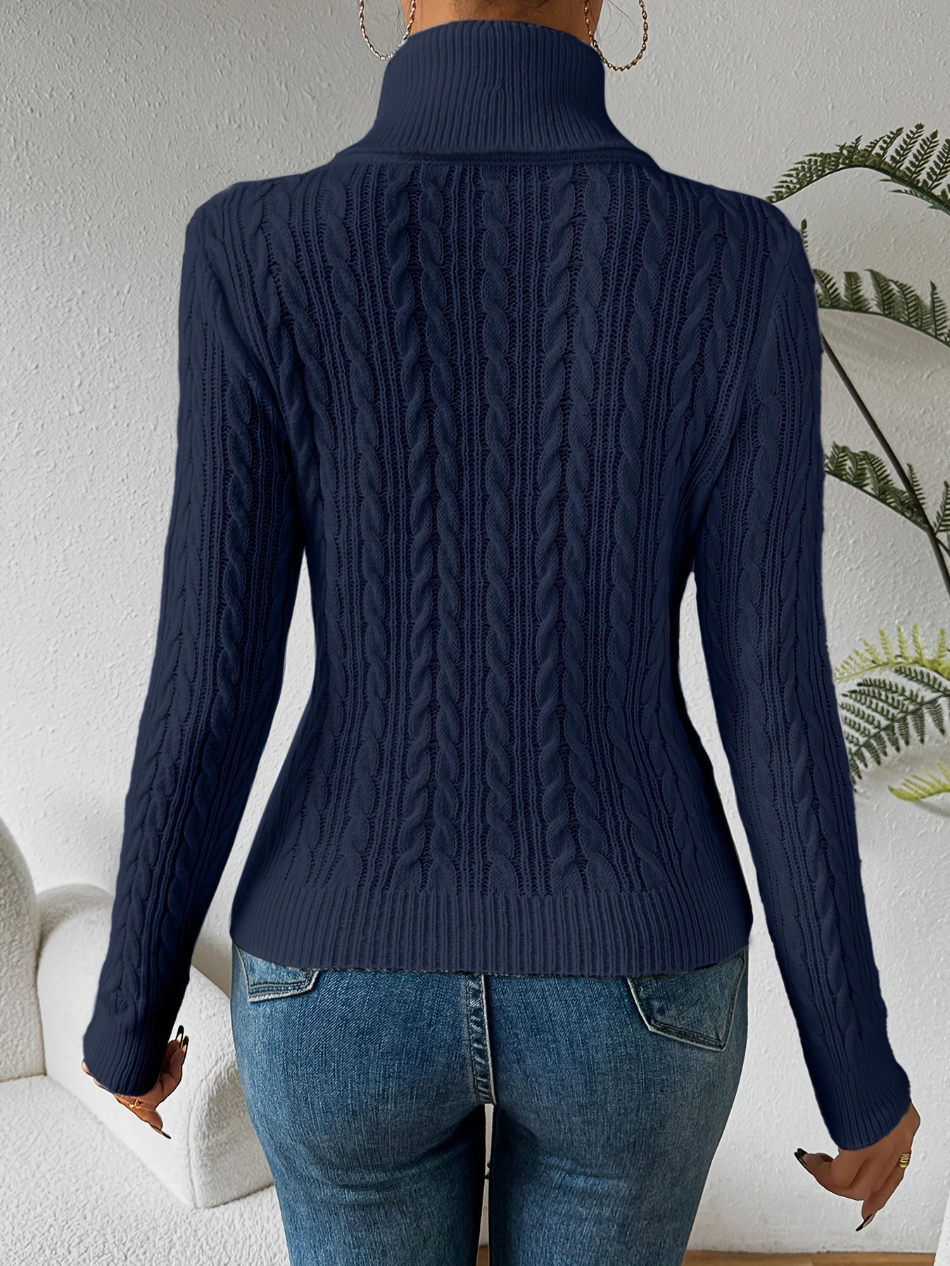 Rollkragen Strickpullover