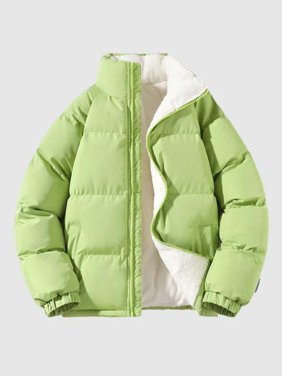 Herren Fleece Gefütterte Puffer Wattierte Jacke