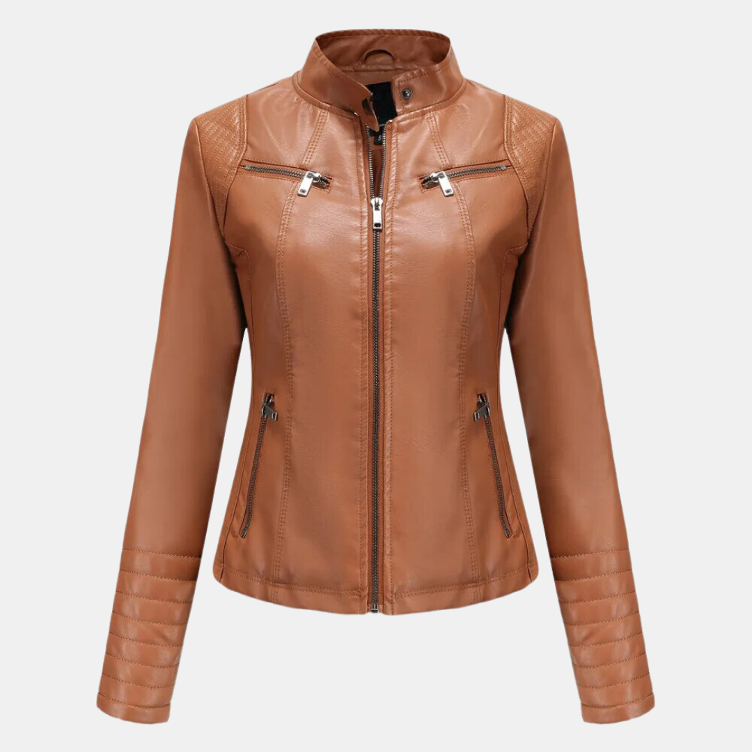 Damen Kunstlederjacke