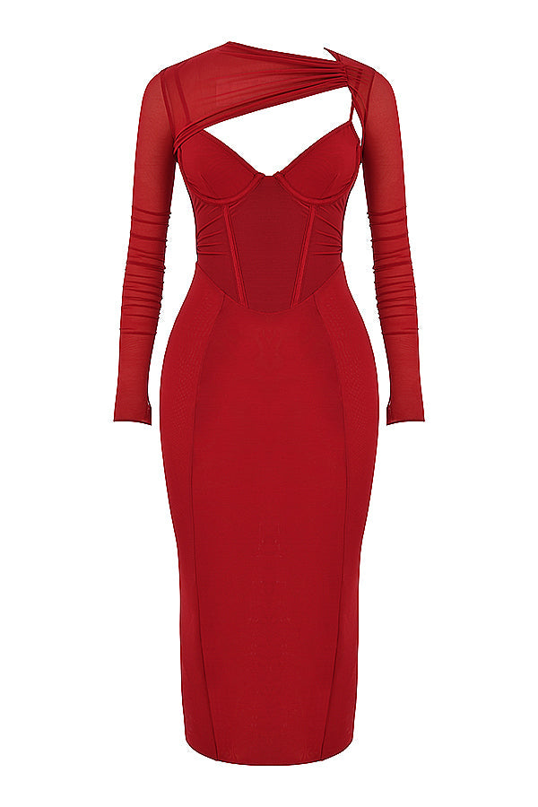 Korsett Midi Kleid