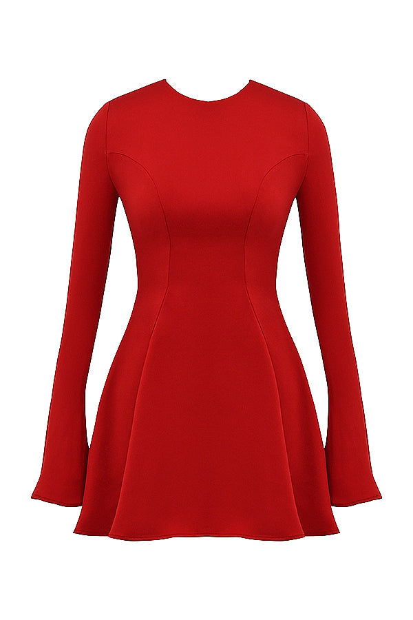 Rotes Satin Minikleid