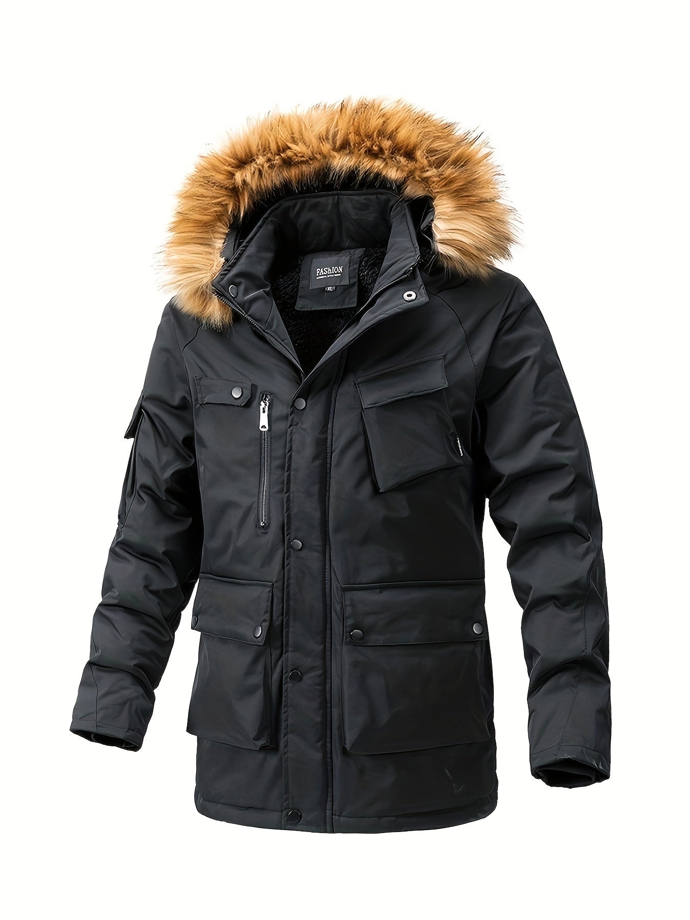 Winterjacke aus Baumwolle mit Kapuze