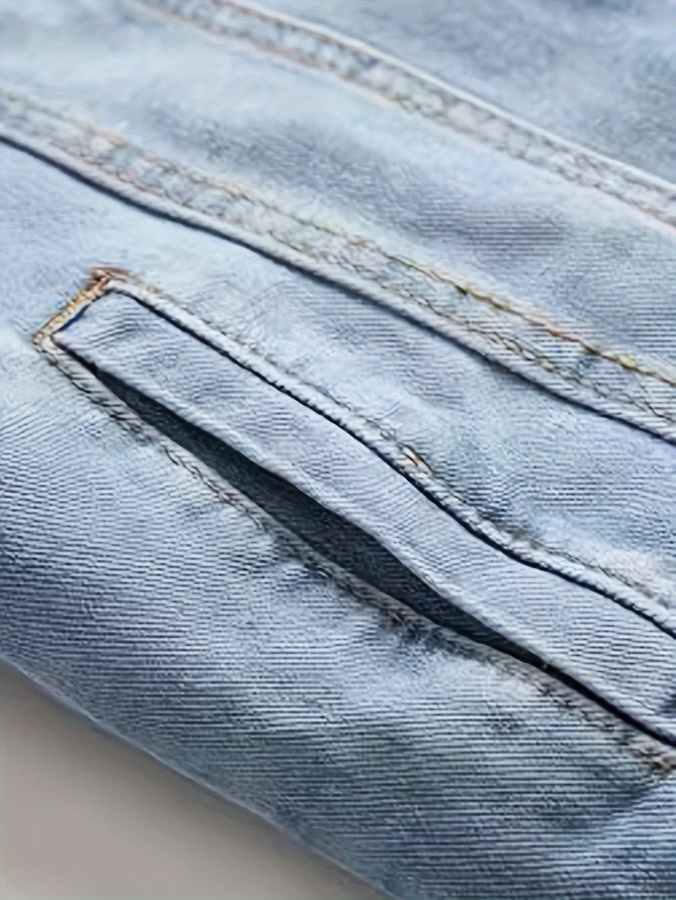 Lässige mit Fleece gefütterte Jeansjacke