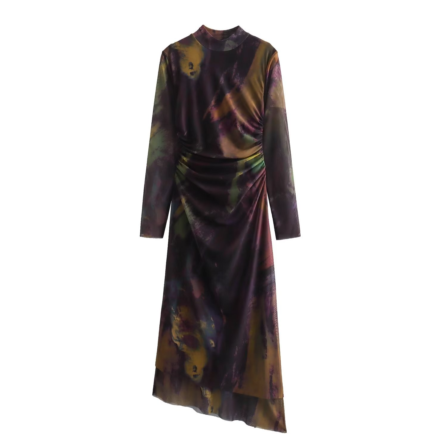 Langes Kleid mit Graffiti Print