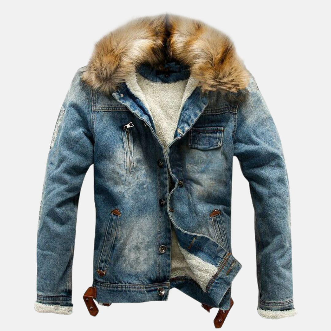 Pelzkragen Jeansjacke