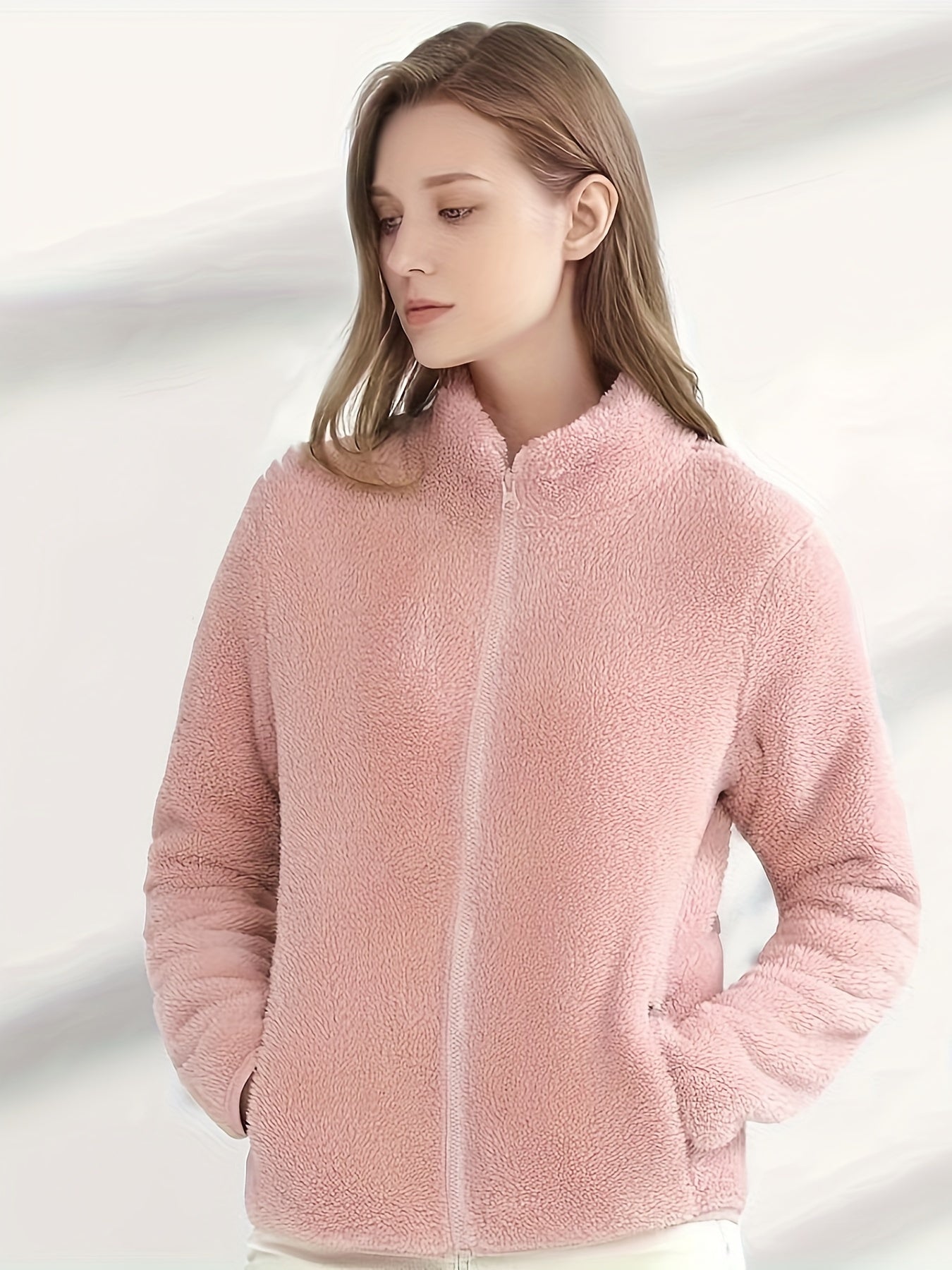 Flauschiger Rosa Sweatshirt