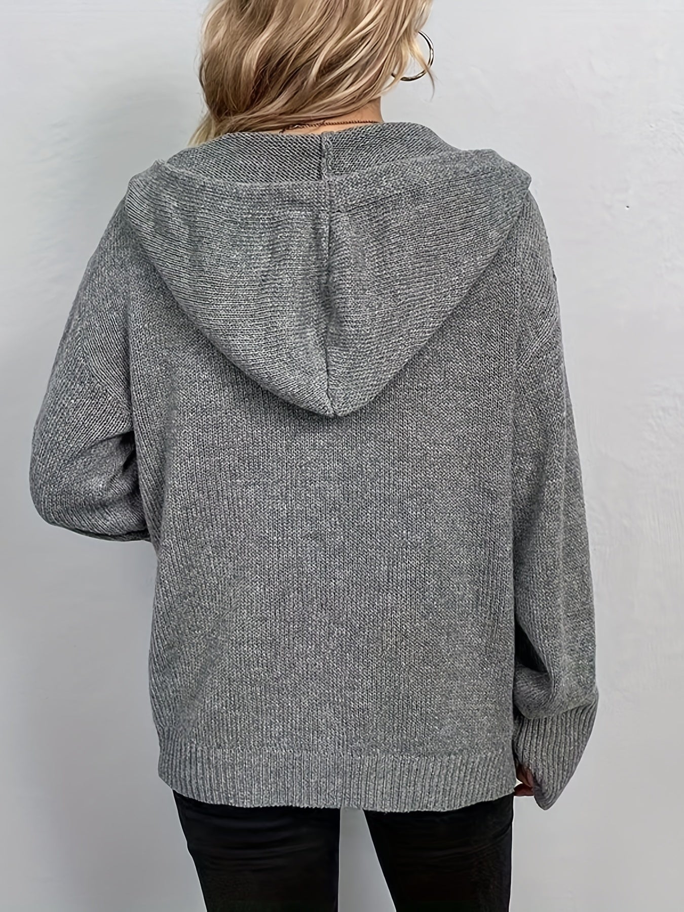 Hooded Knit Strickjacke