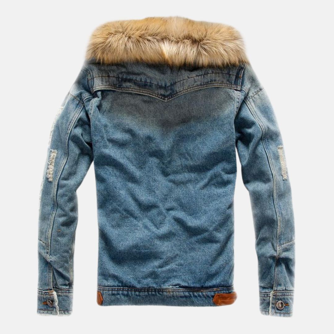 Pelzkragen Jeansjacke