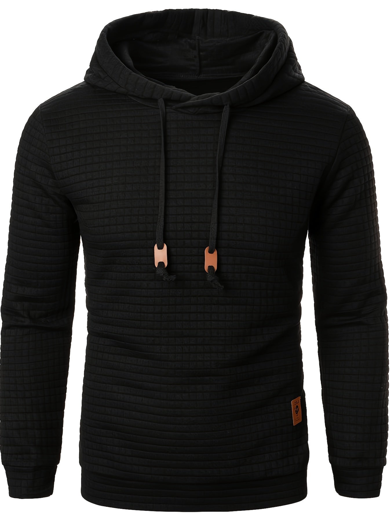 Bequemer Langarm Hoodie mit Waffelmuster