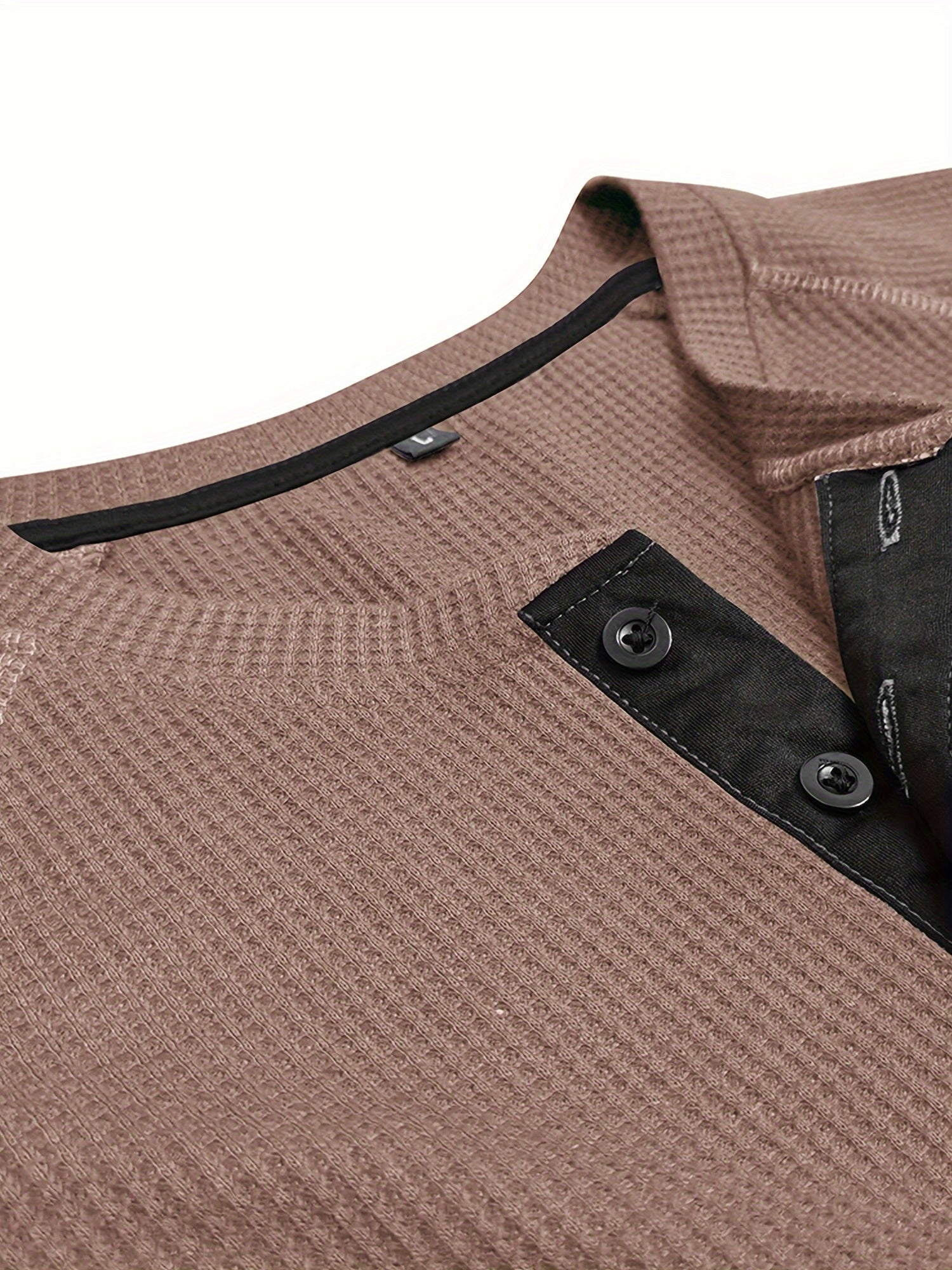 Langarm Henley Shirt