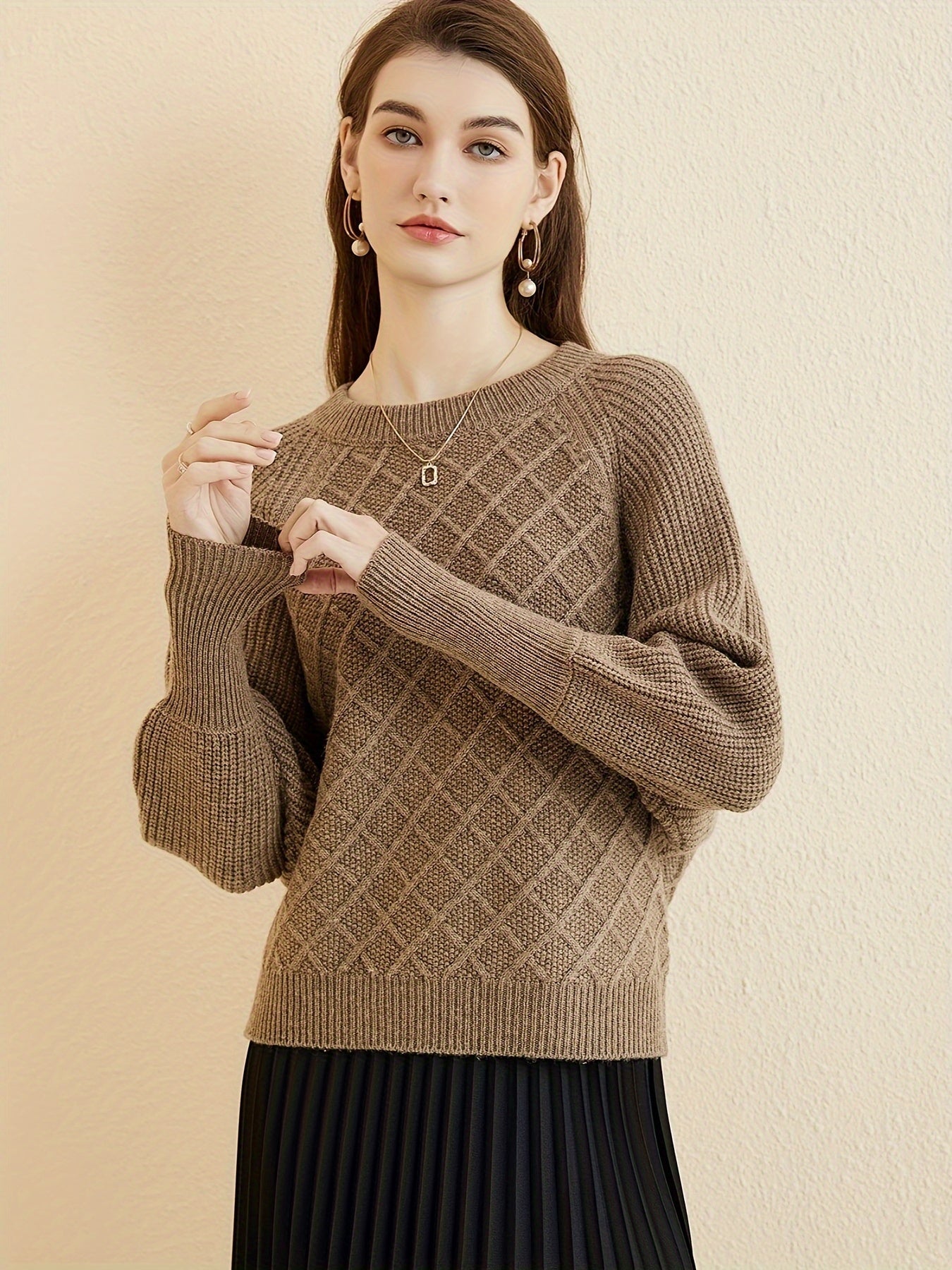 Eleganter Pullover mit Fledermausärmeln