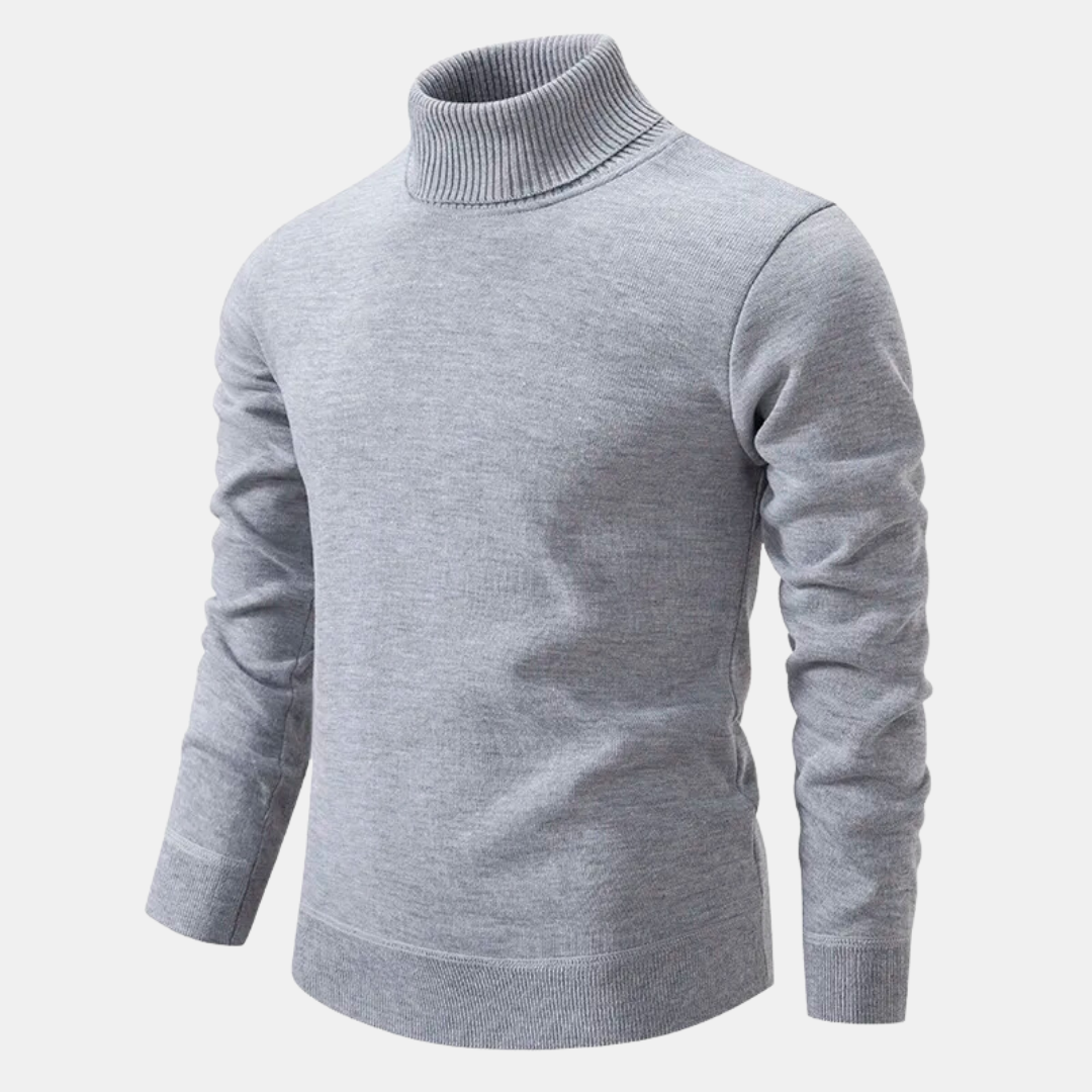 Herren Wolle Rollkragenpullover