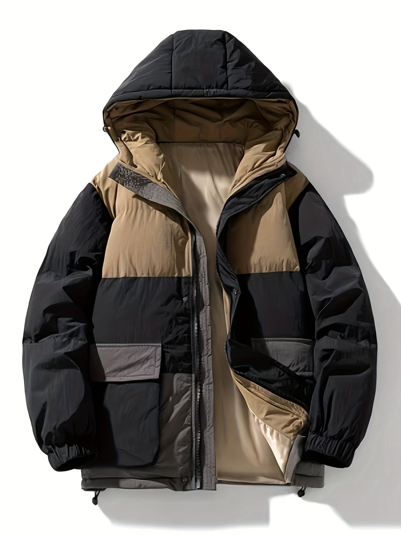 Atmungsaktive Puffer Jacke mit Kapuze für Herren