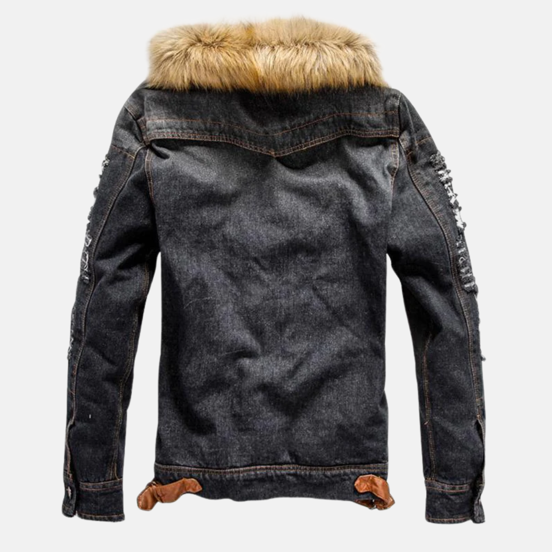 Pelzkragen Jeansjacke