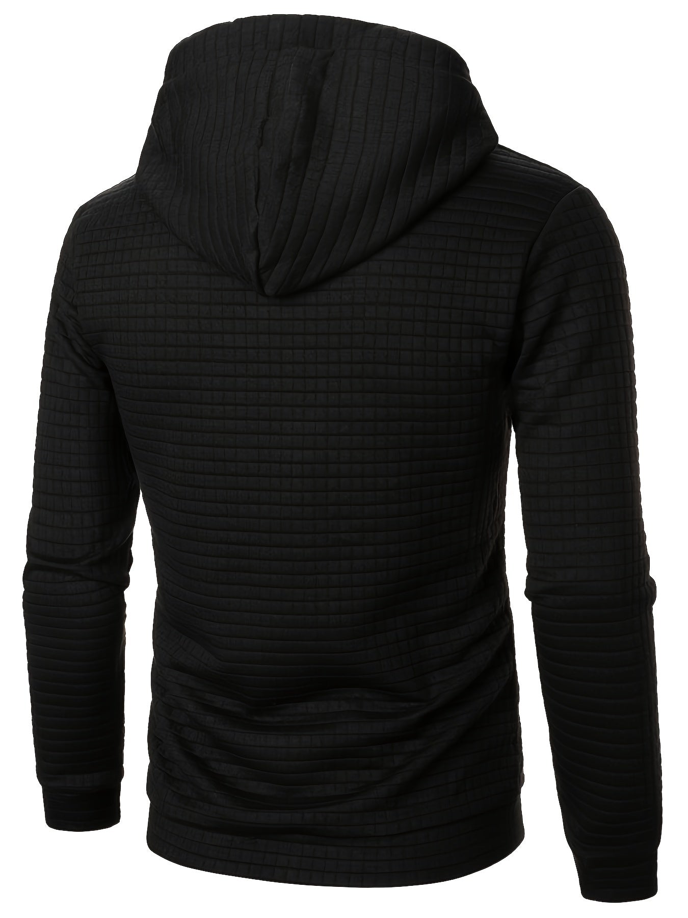 Bequemer Langarm Hoodie mit Waffelmuster