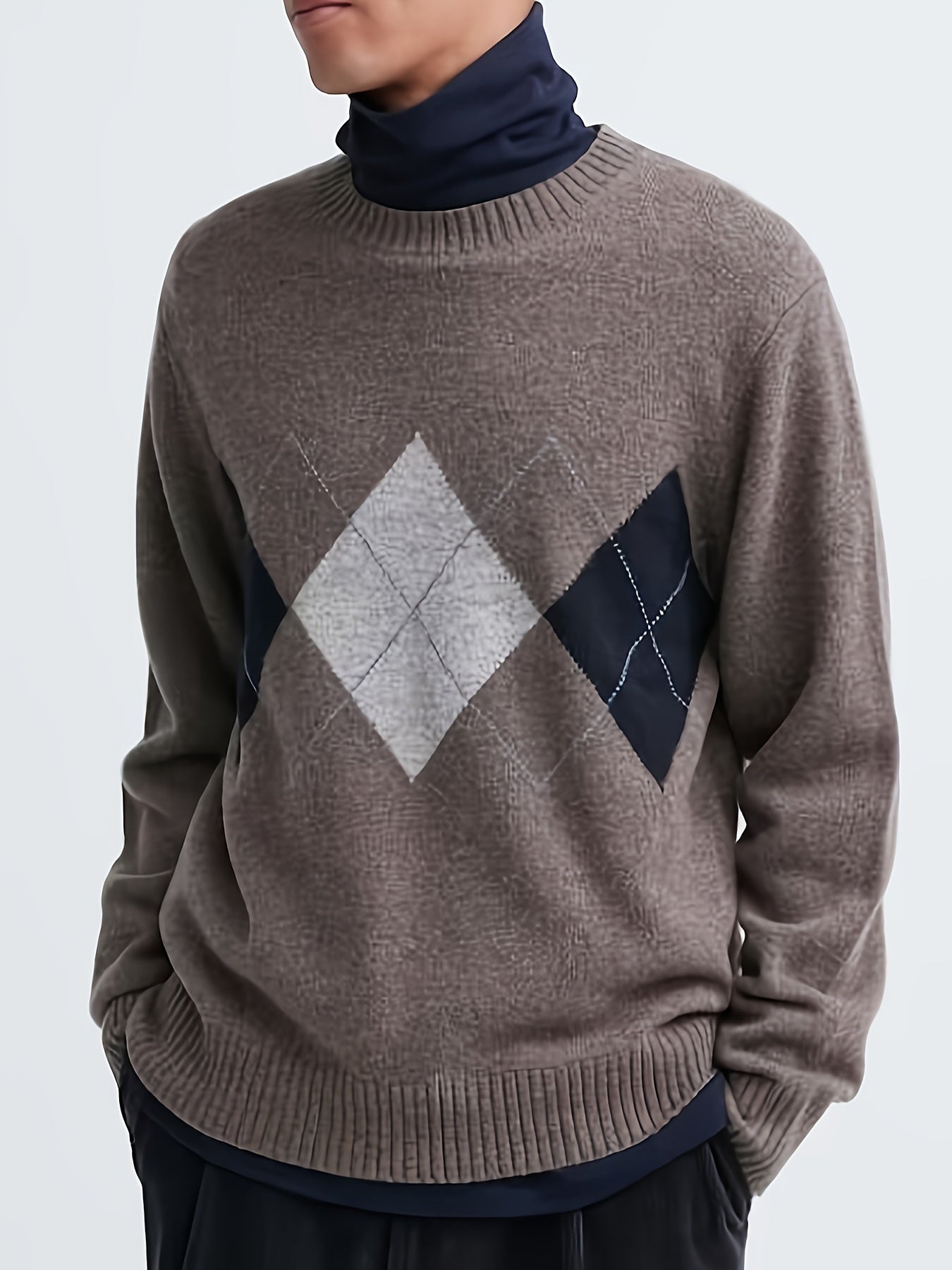 Lockerer Argyle Strickpullover