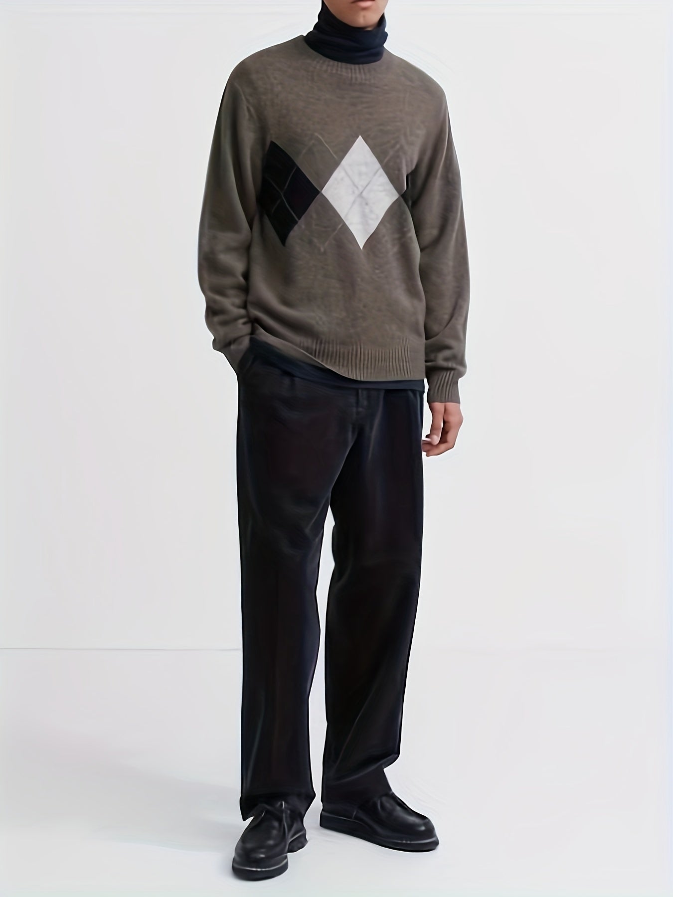 Lockerer Argyle Strickpullover