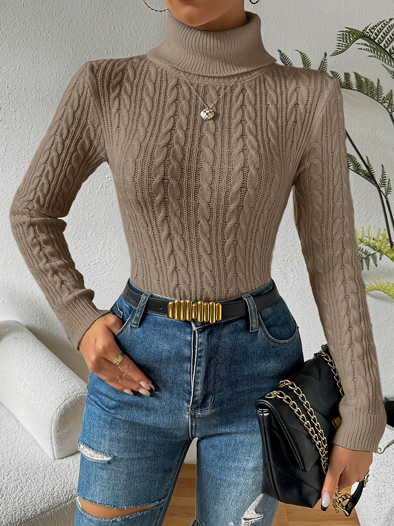 Rollkragen Strickpullover