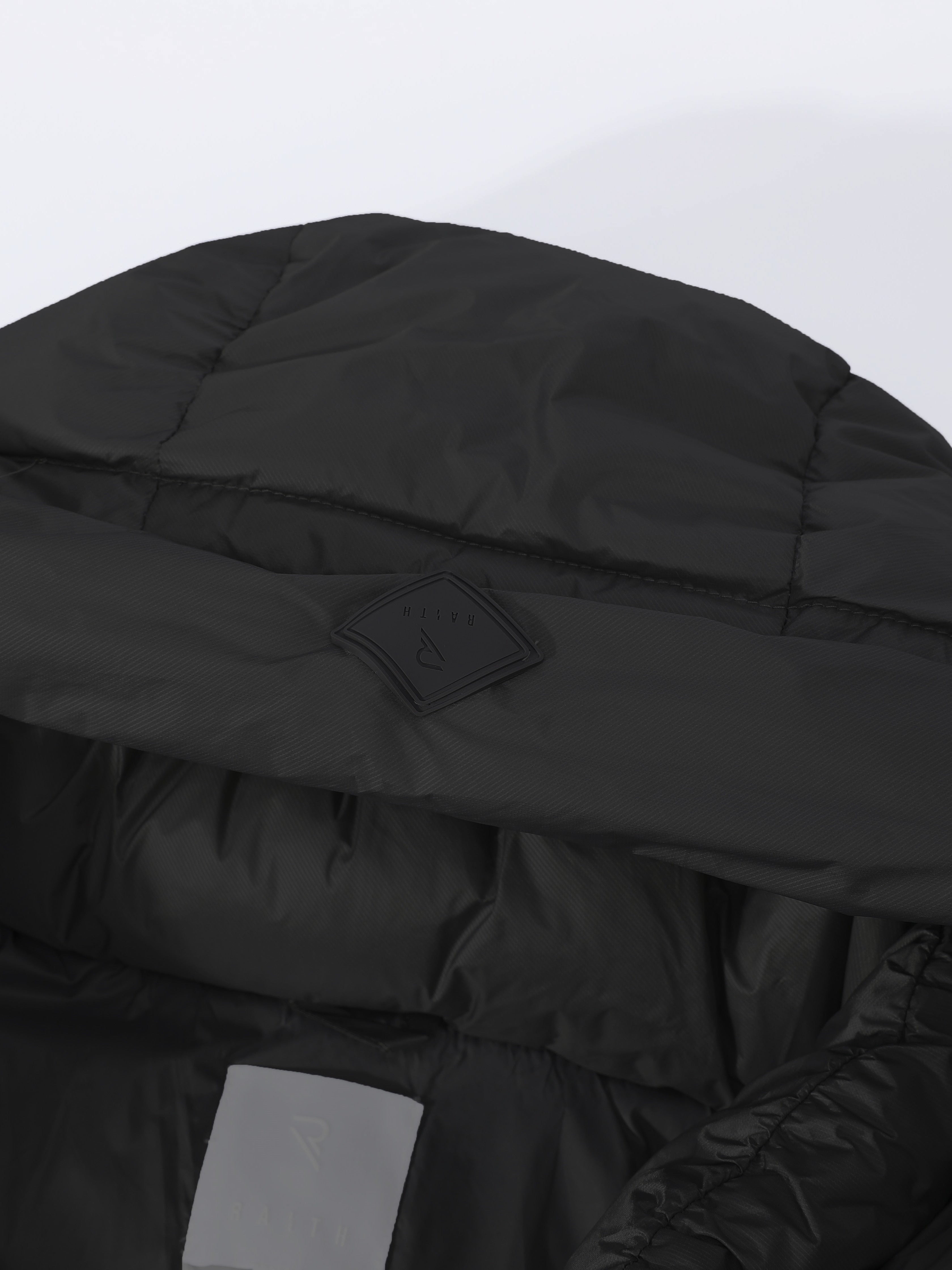 Winddichte Puffer Jacke mit Stehkragen