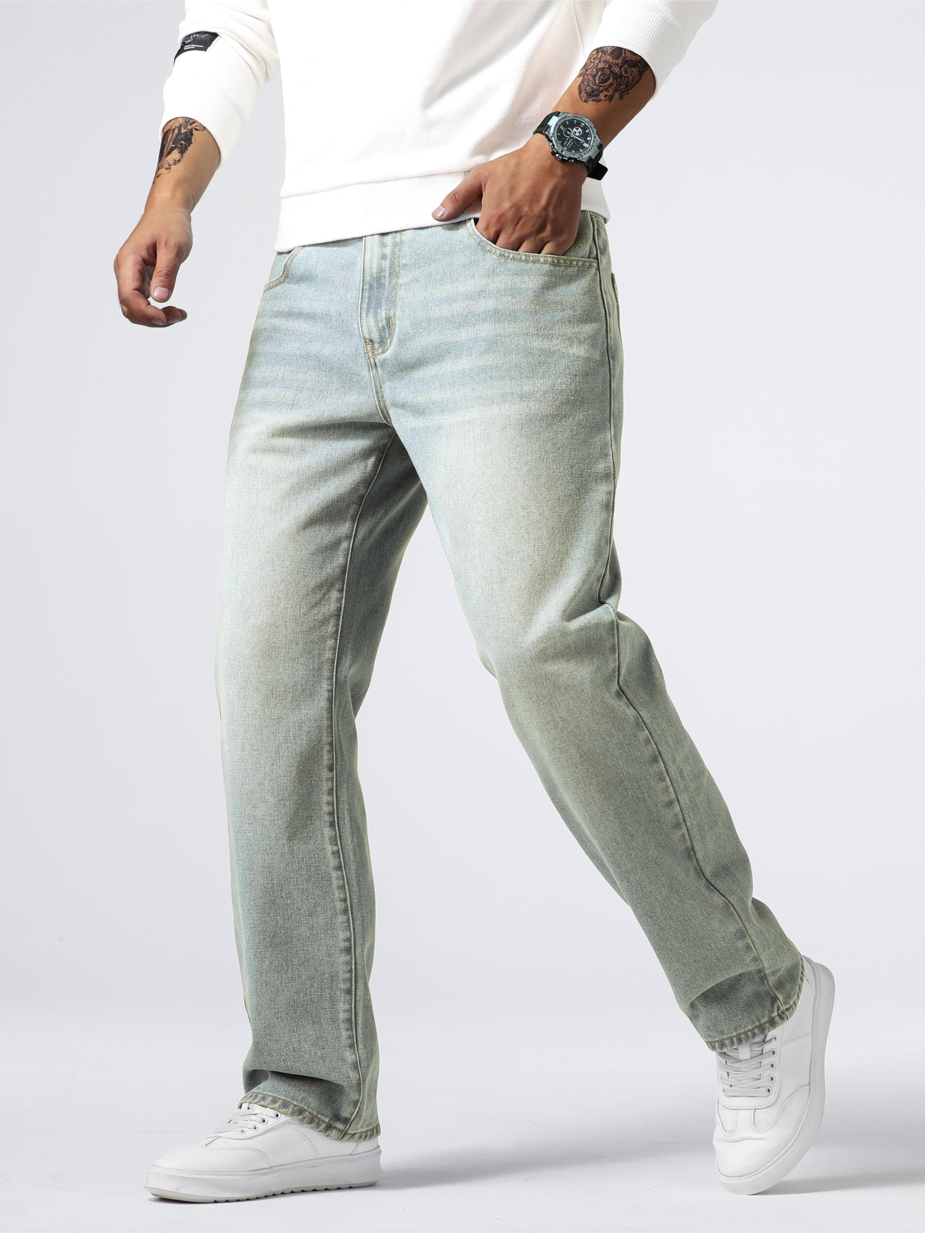 Herren Jeans Im Klassischen Design