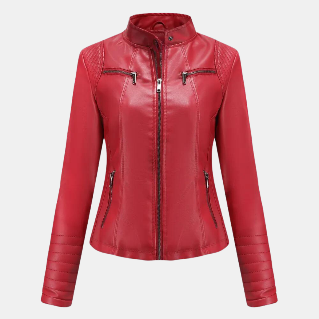 Damen Kunstlederjacke