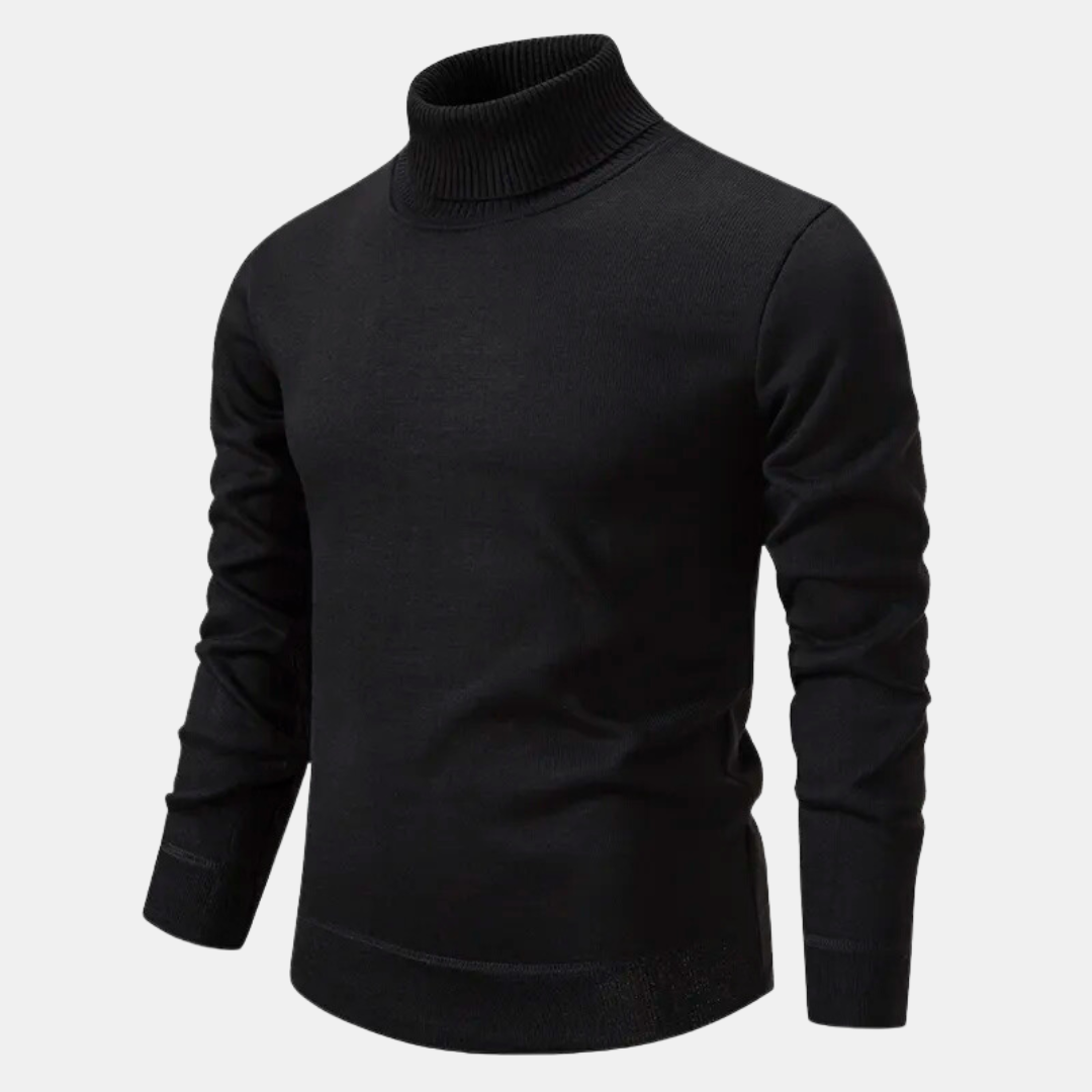 Herren Wolle Rollkragenpullover