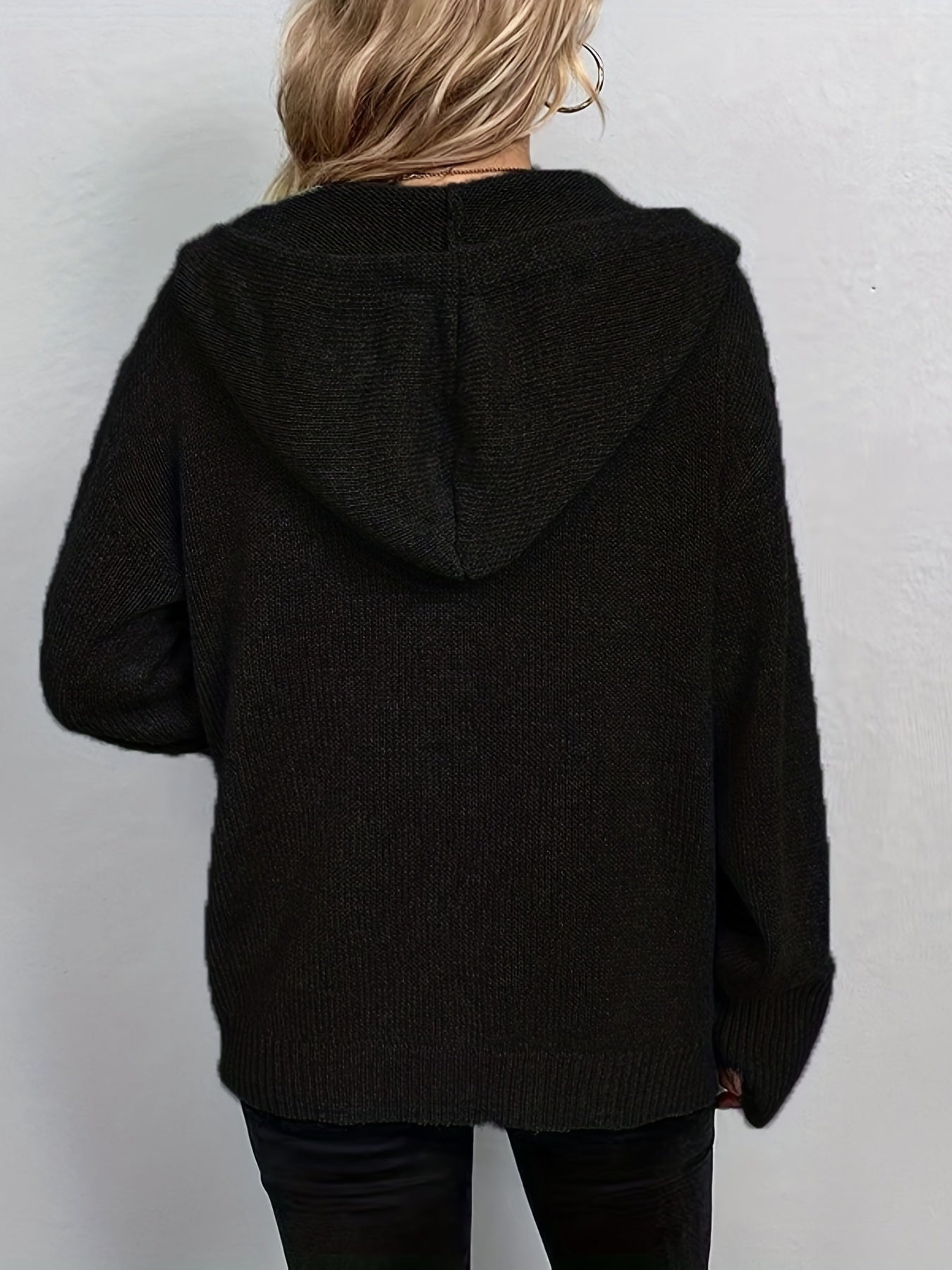 Hooded Knit Strickjacke