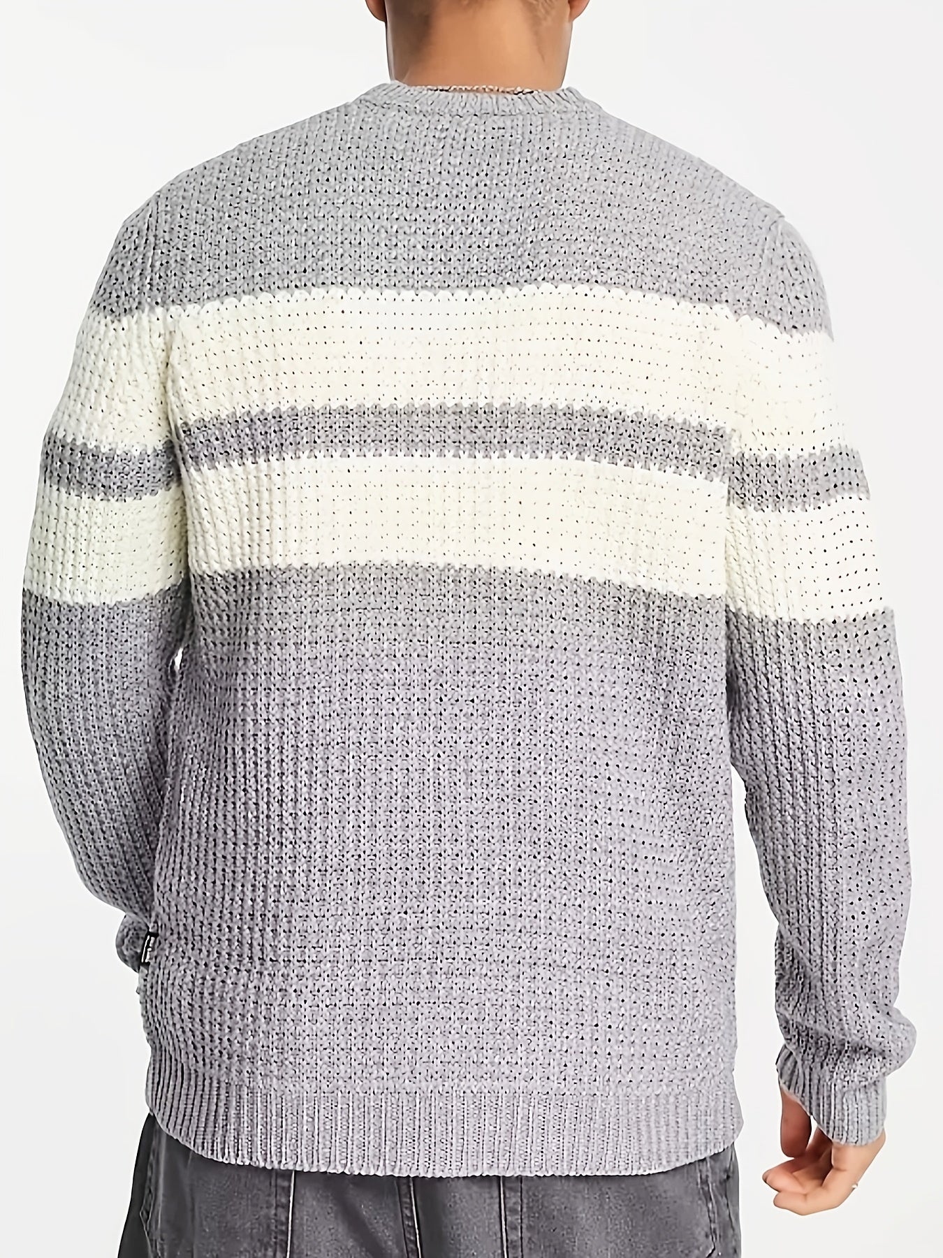 Gestreifter Strickpullover für Herren