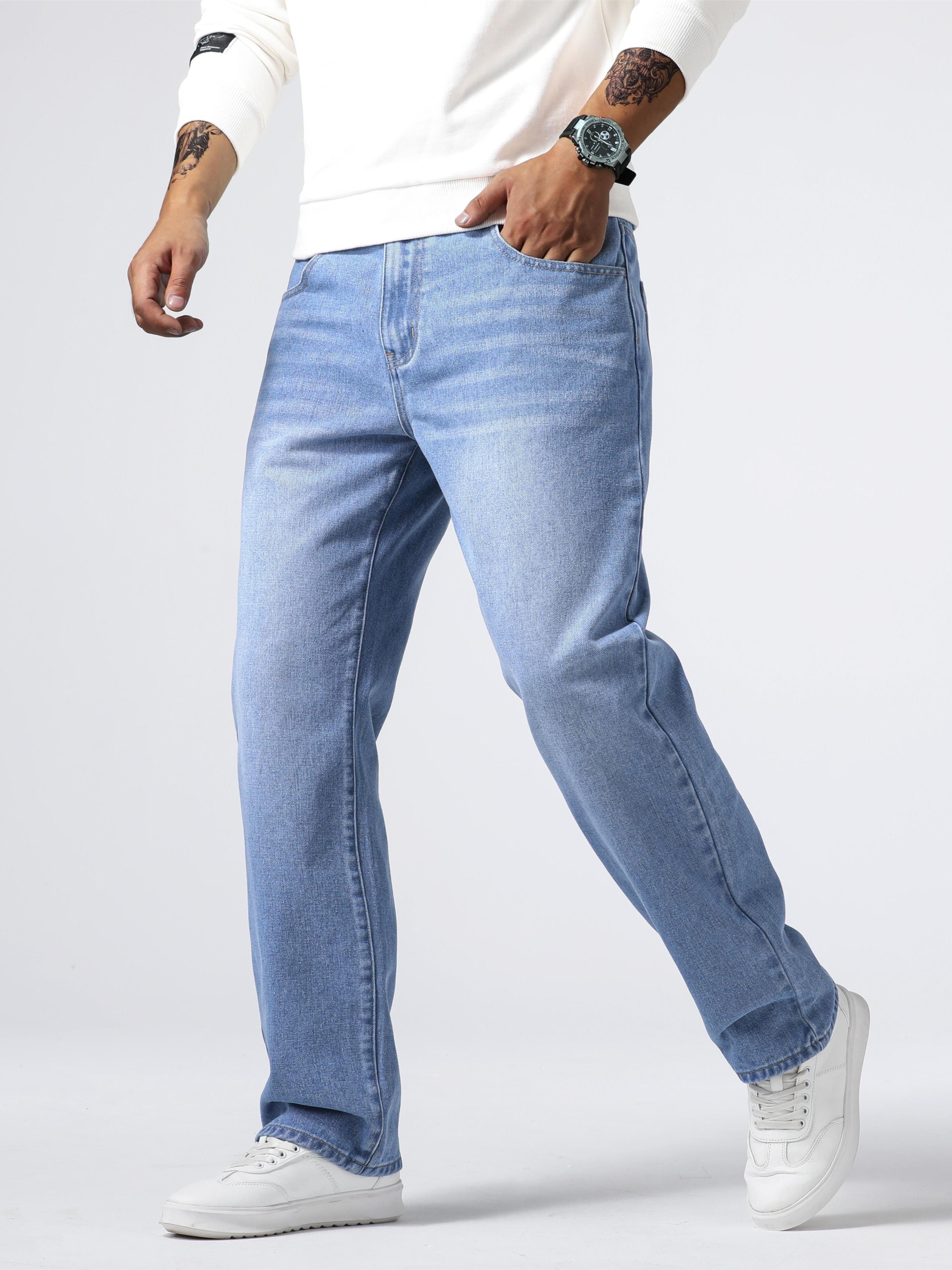 Herren Jeans Im Klassischen Design